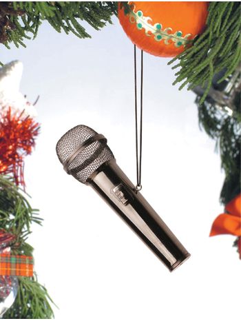 Black Microphone Ornament