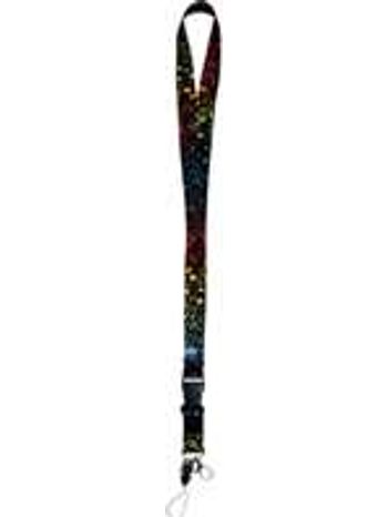 Black with Multi-Colored Notes Lanyard