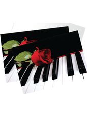 Boxed Notecards - Piano with Rose