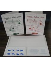 Popplers Blue Choral Folders